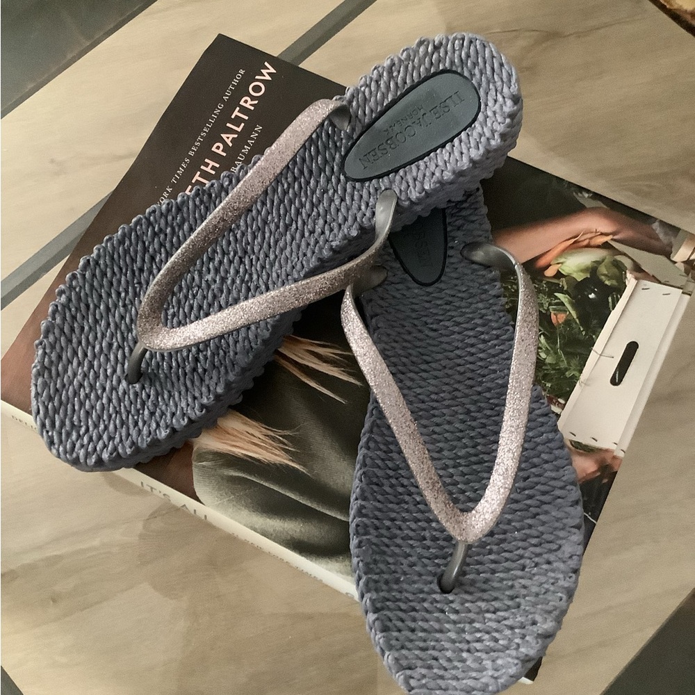 Ilse Jacobsen Glittery Blue Sandals